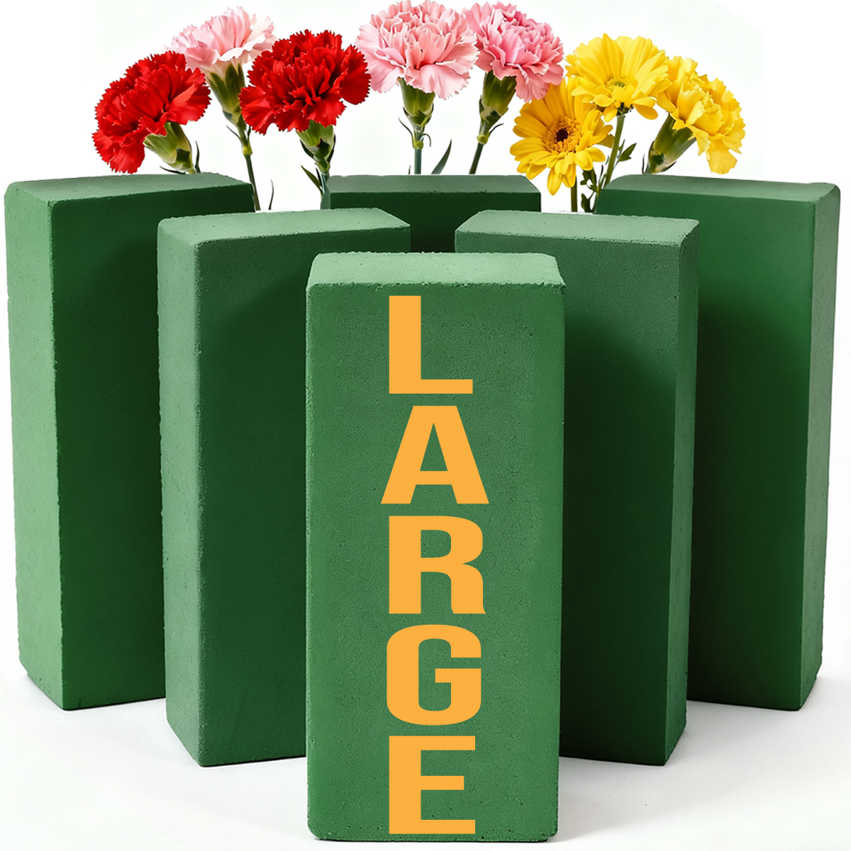 24 Pack Large Floral Foam Blocks, Wet & Dry Flower Foam for Fresh and Artificial Flowers, Florist Styrofoam Flower Arrangements Supplies, Decorations for Wedding, Birthdays, Home, Office and Garden